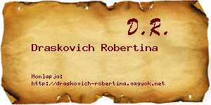 Draskovich Robertina névjegykártya